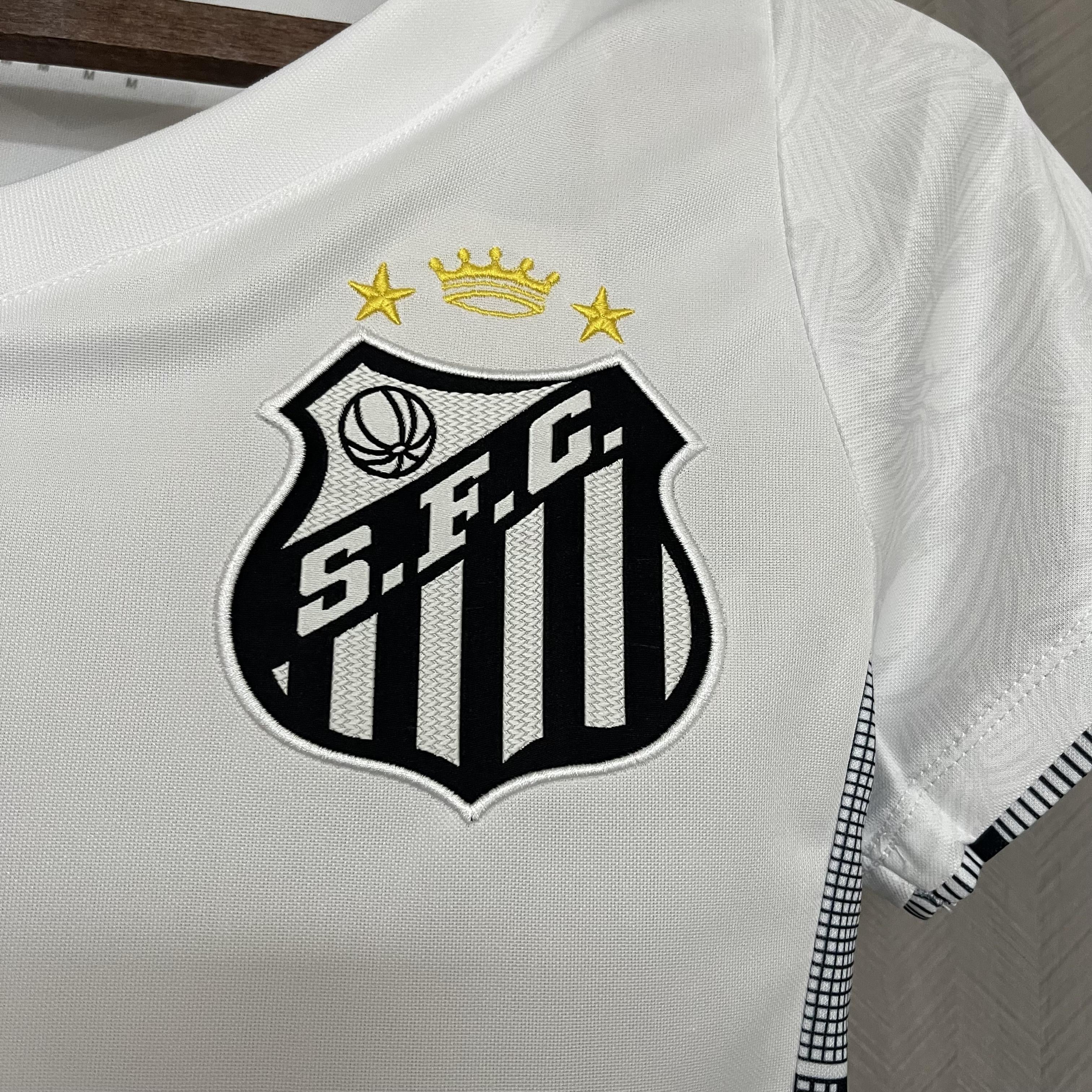 Camisa Santos Titular 24/25 - Versão Feminina Baby Look Branca