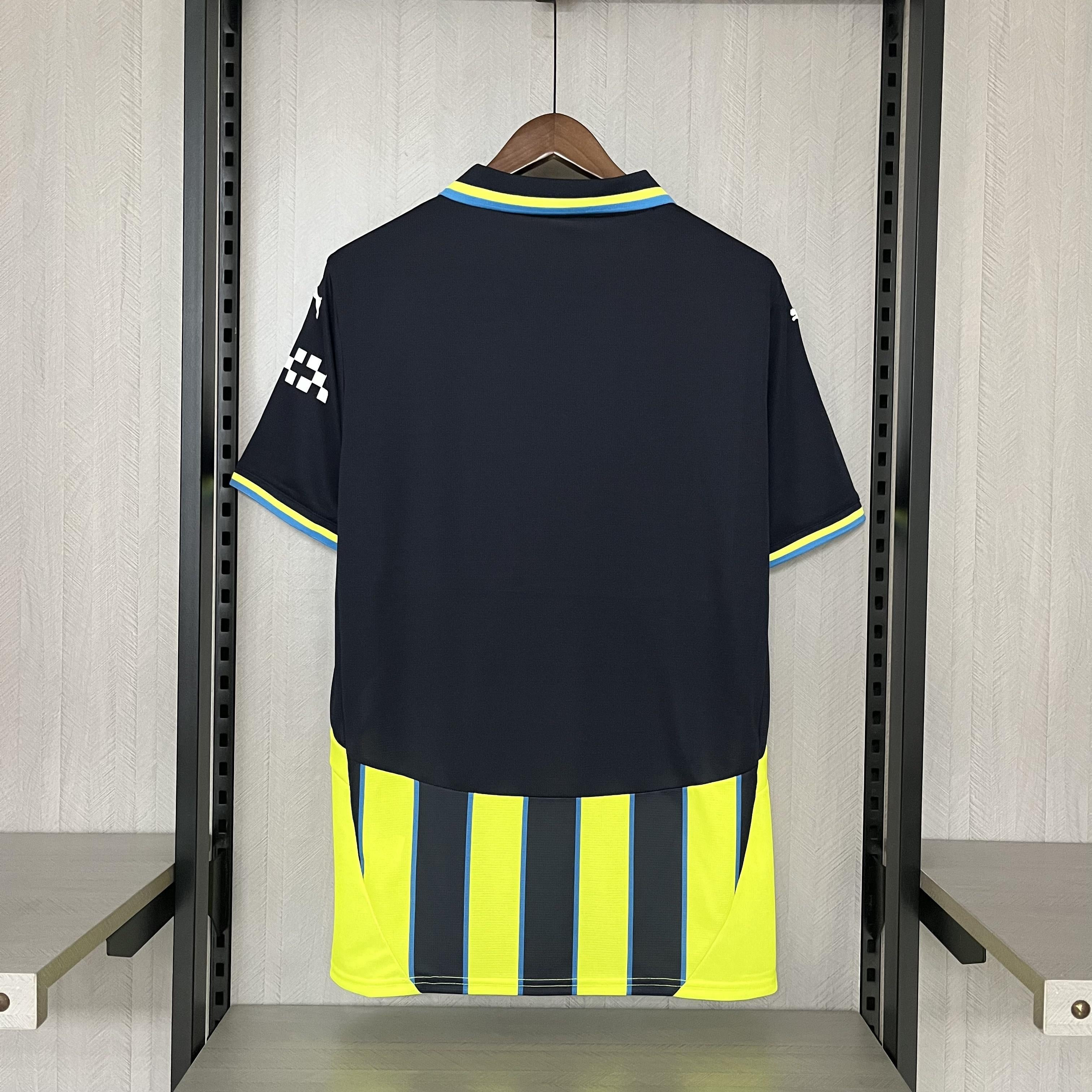 Camisa Manchester City Fora 24/25 - Preto e Verde