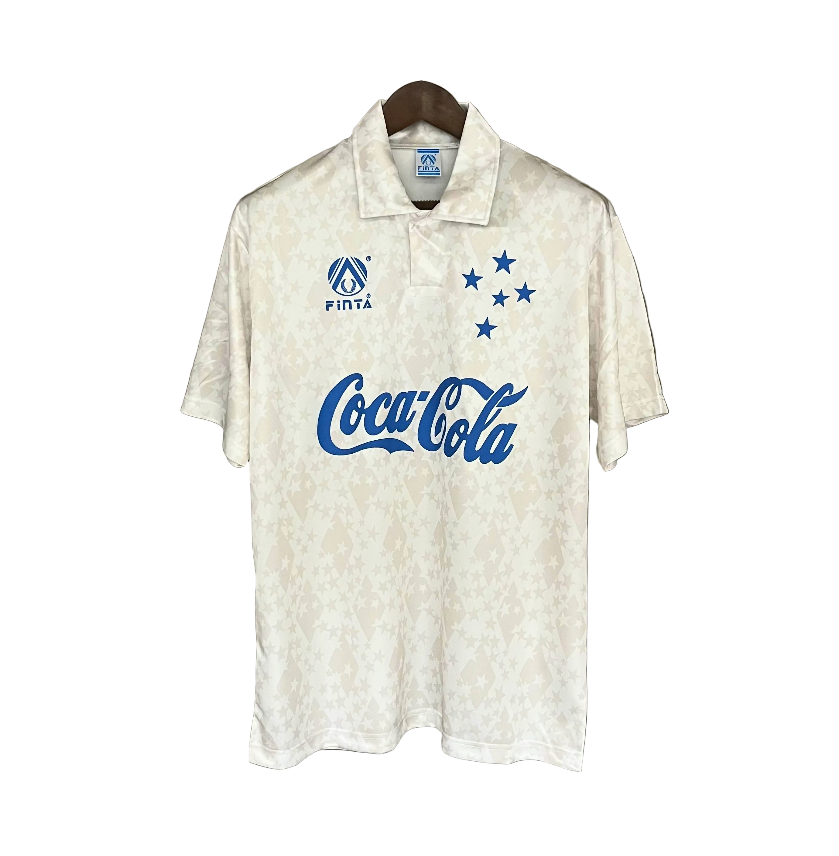 Camisa Cruzeiro Fora 93/94 - Versão Retrô Coca-Cola Branca