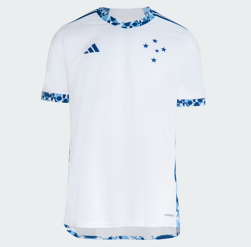 Camisa Cruzeiro Fora 24/25 - Azul e Branco