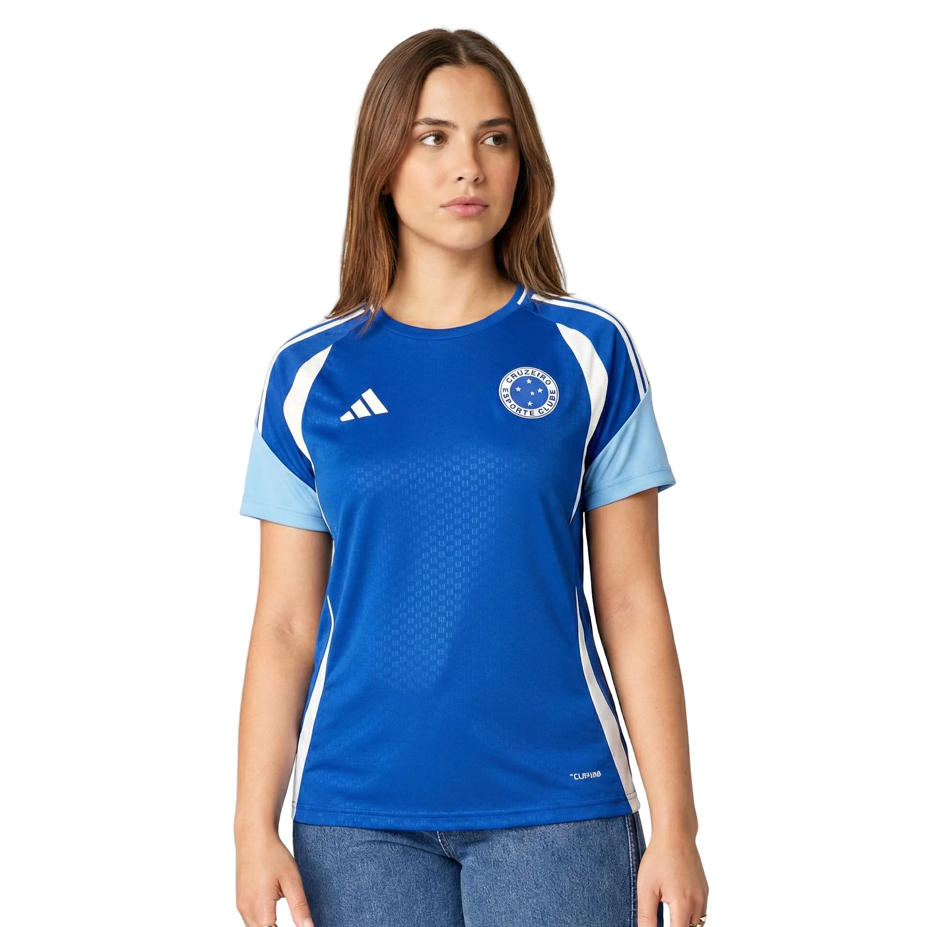 Camisa Cruzeiro de Treino 26/27 - Feminina Baby Look Azul