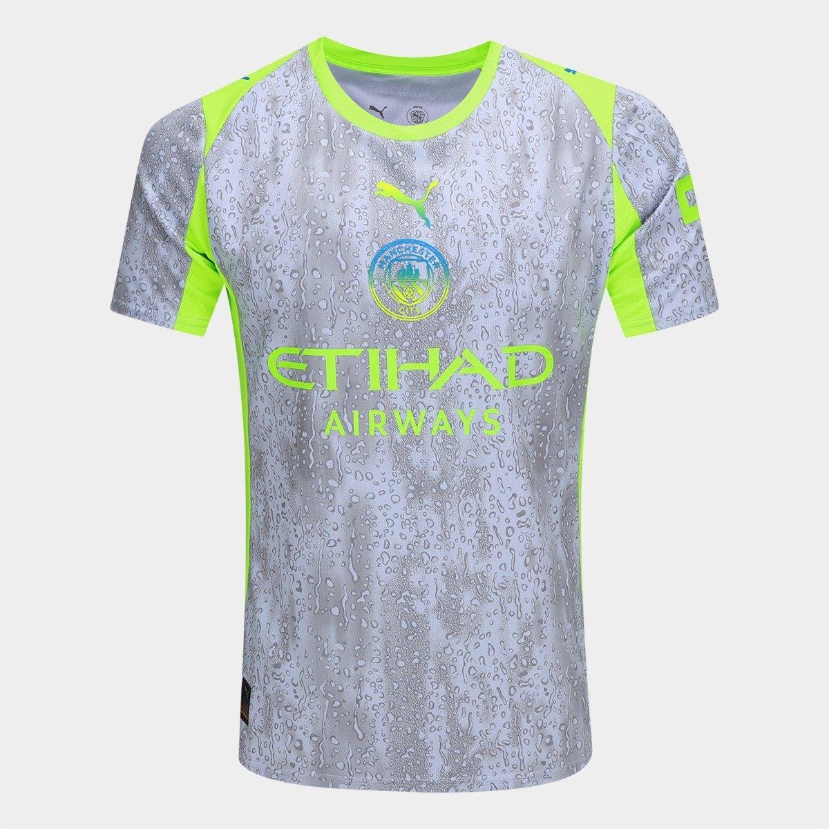 Camisa Manchester Third Reserva 25/26 - Cinza e Verde