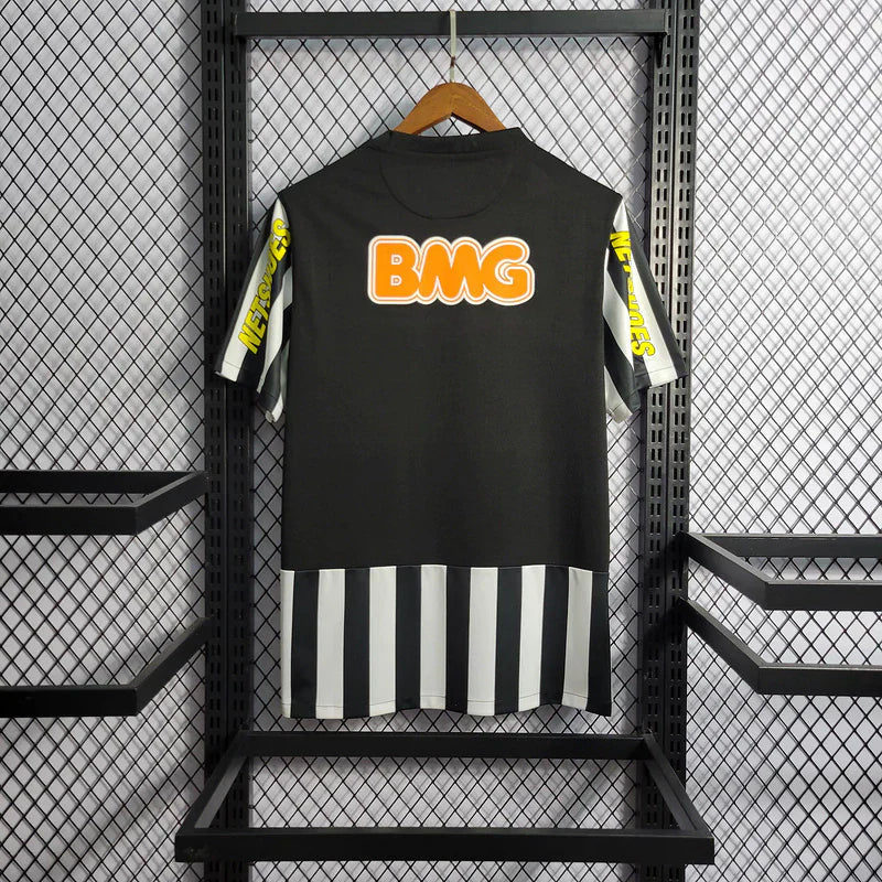 Camisa Santos Nike Fora 2012/13 - Versão Retrô Preta e Branca Listrada Neymar Jr