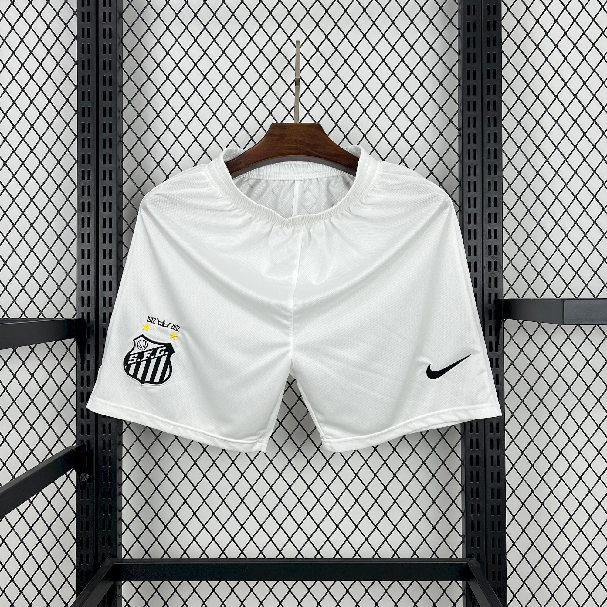 Shorts Santos Titular 11/12 - Branco Retrô