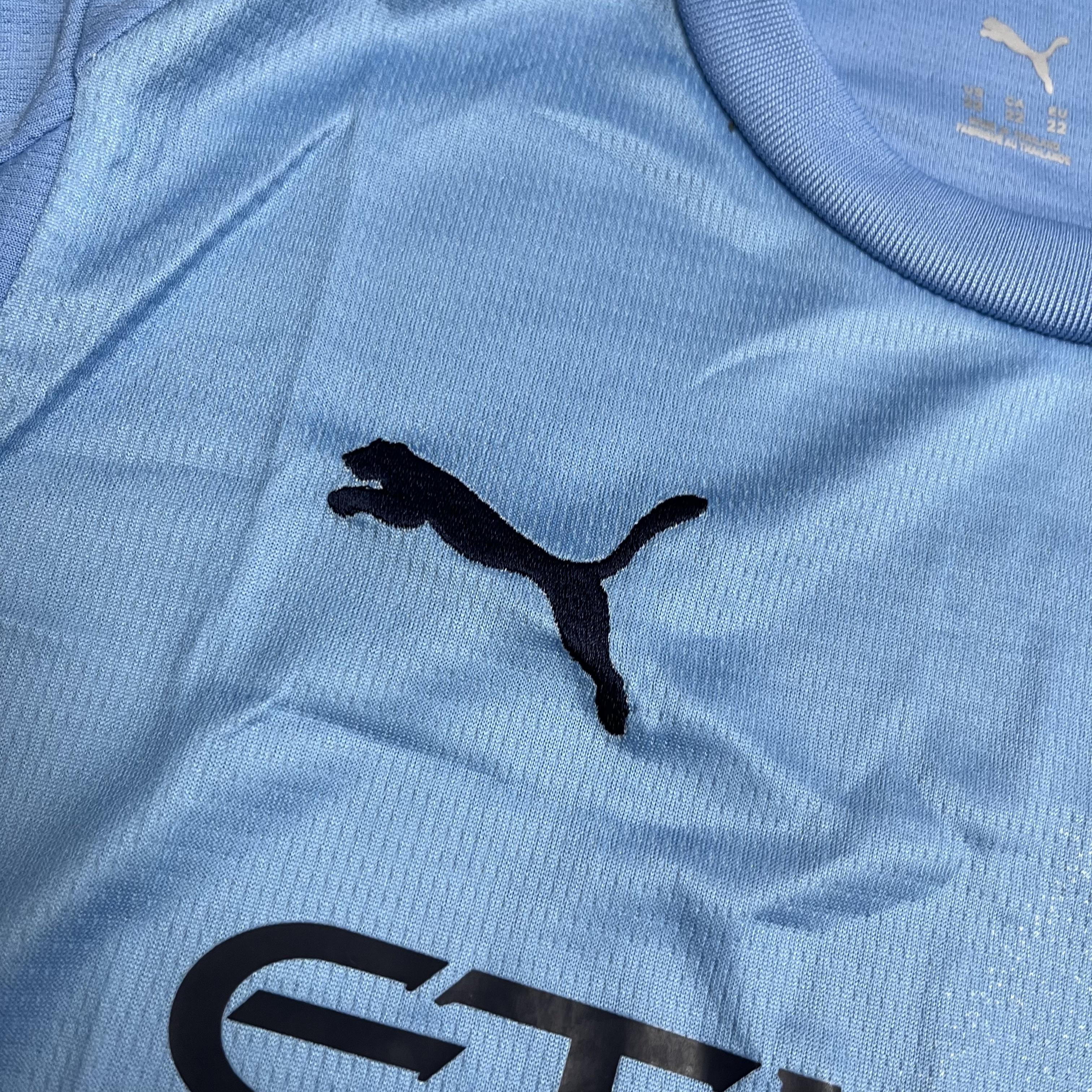 Conjunto Infantil Manchester City Titular 25/26 - Azul