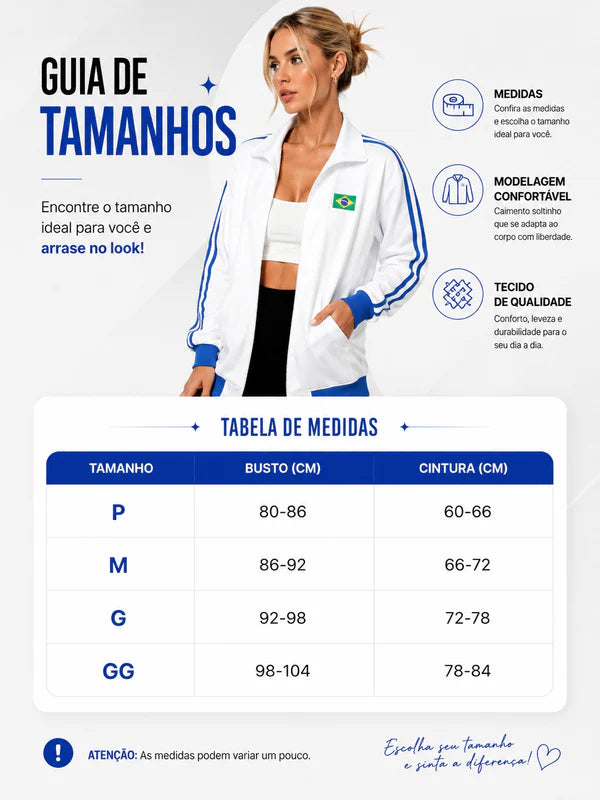 Jaqueta do Brasil Feminina - Premium Azul
