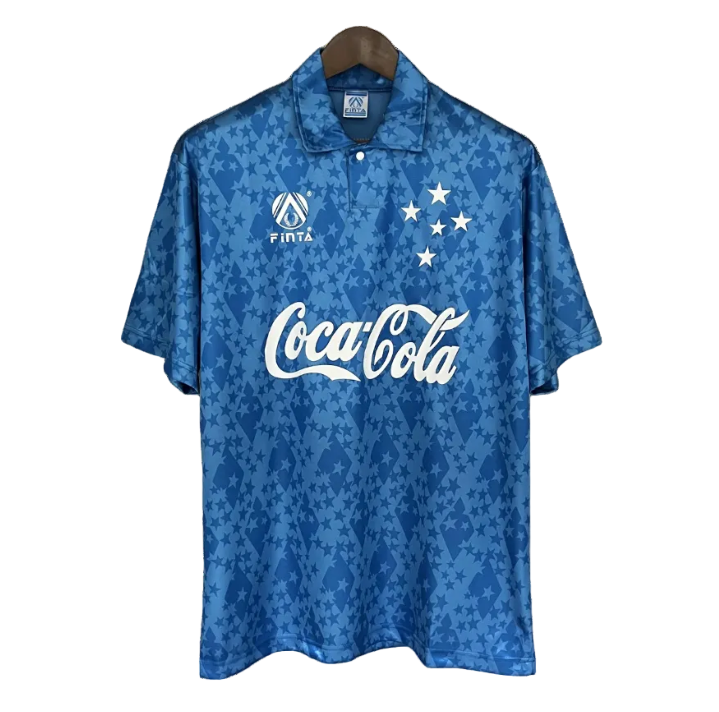 Camisa Cruzeiro Titular 93/94 - Versão Retrô Coca-Cola Azul