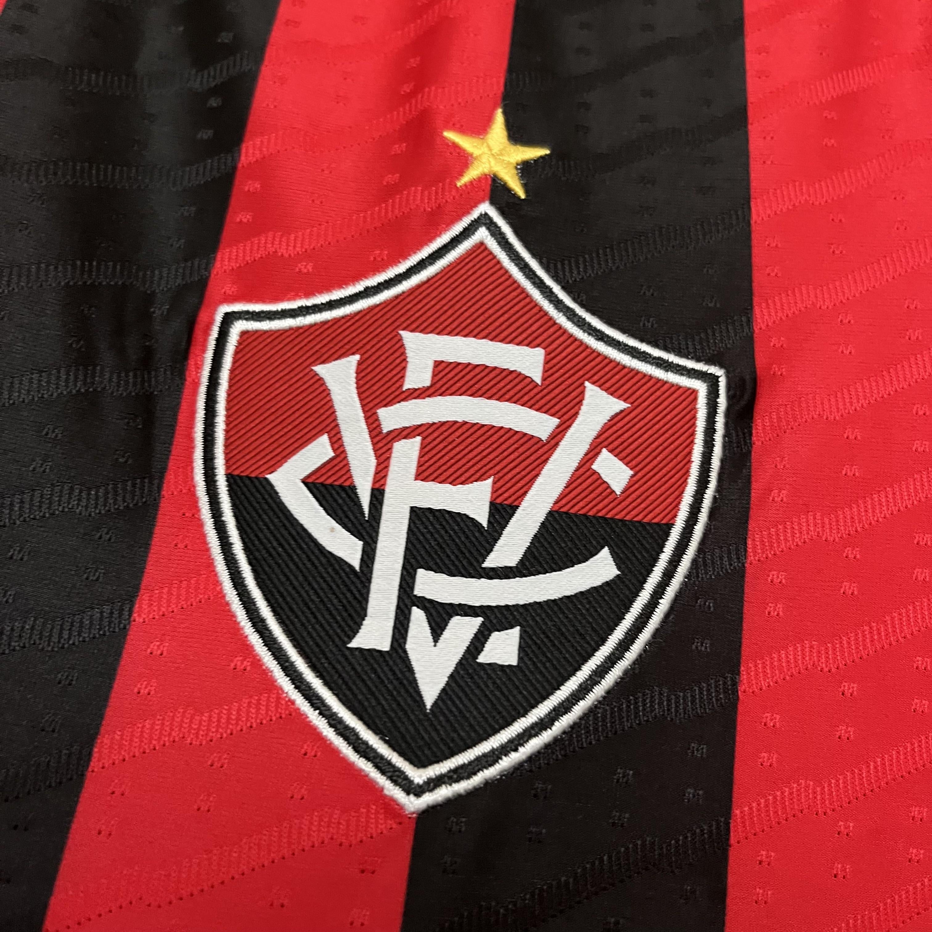 Camisa Vitória Titular 25/26 - Vermelha e Preta