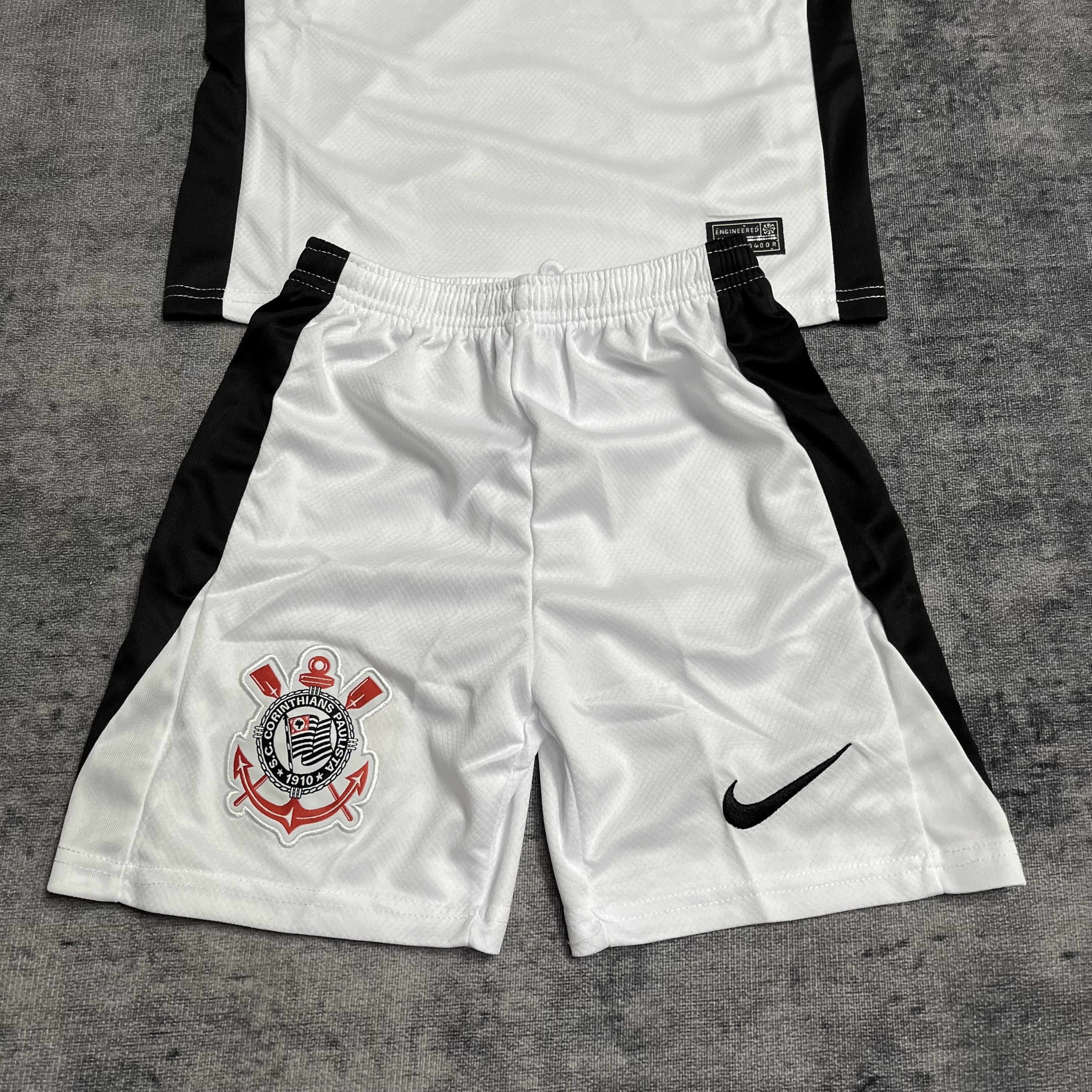 Conjunto Infantil Corinthians Titular 25/26 - Branco