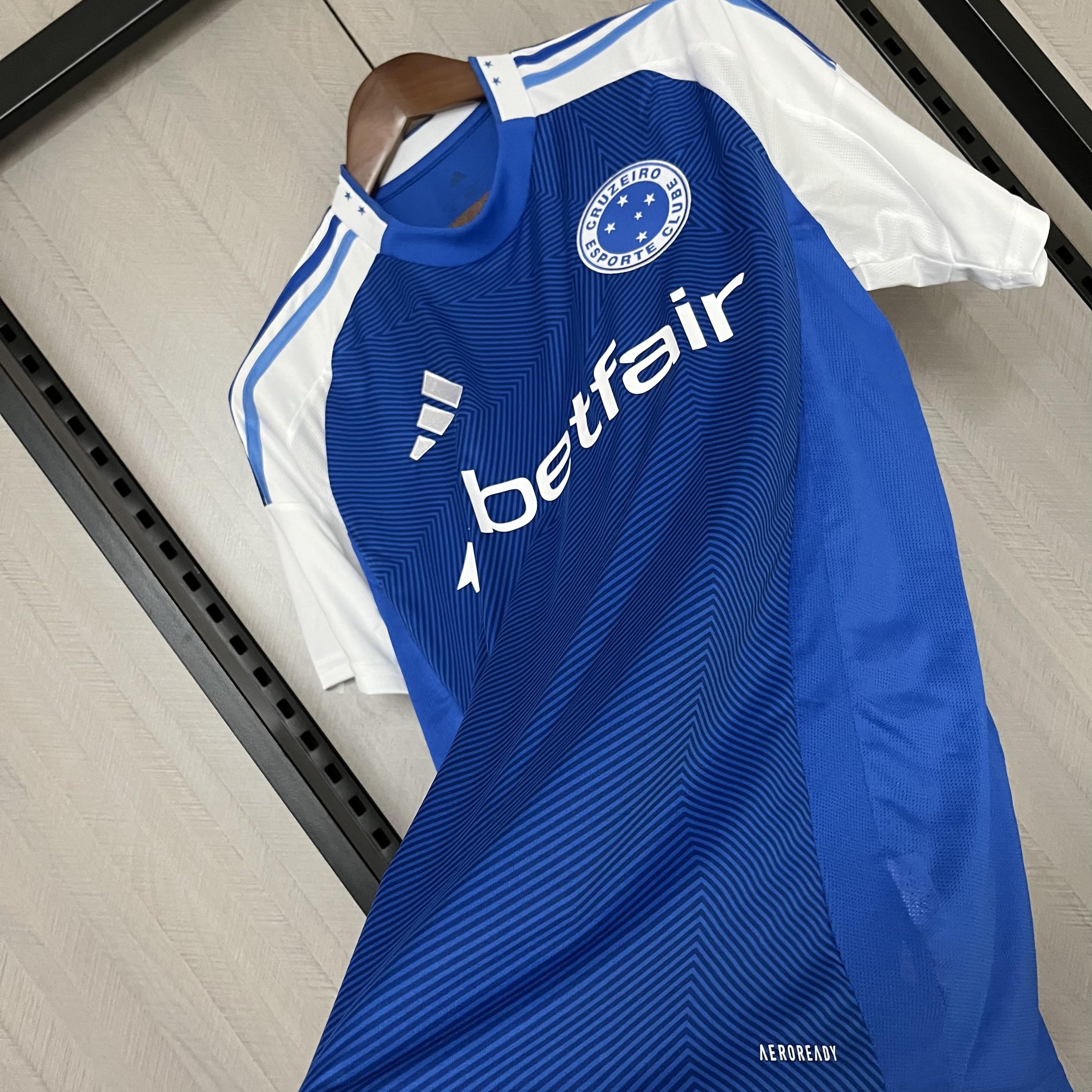 Camisa Cruzeiro Titular 25/26 - Azul e Branco