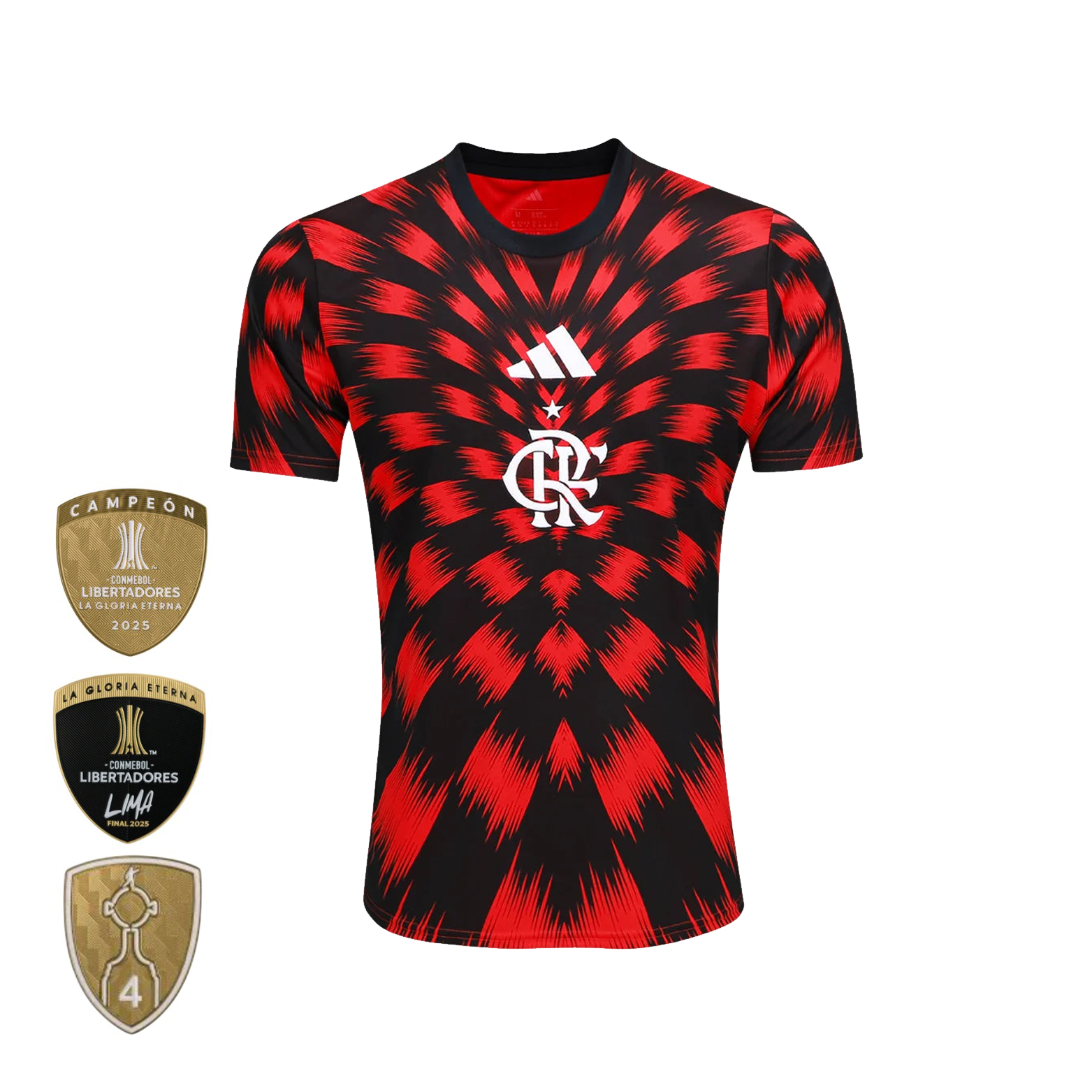 Camisa Flamengo Pré-Jogo 25/26 - Vermelha e Preta