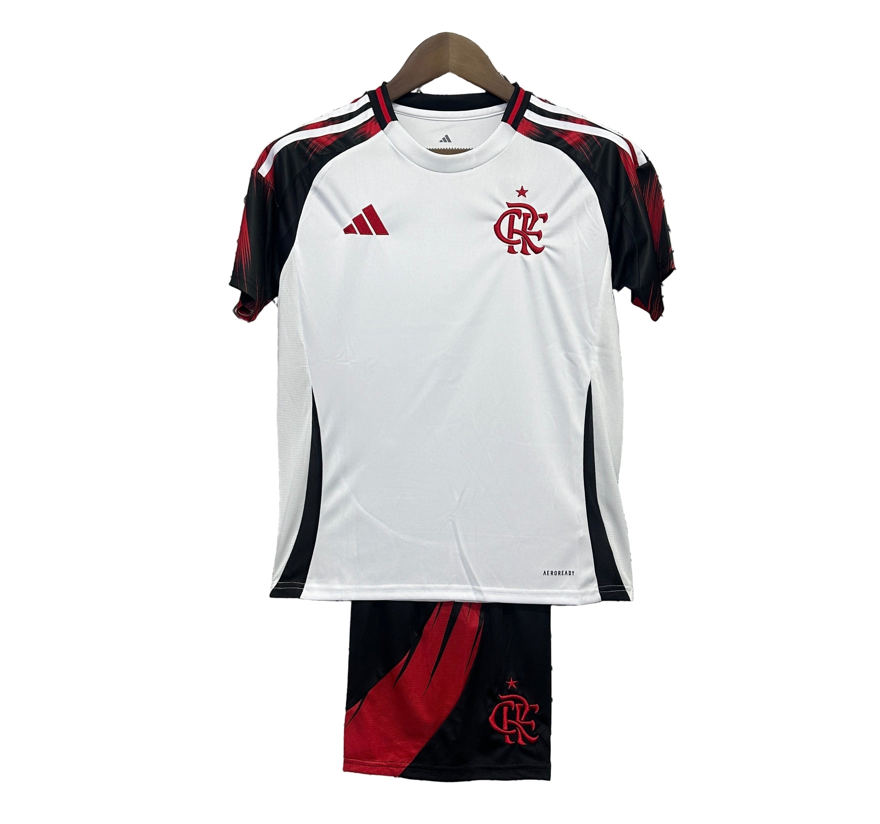 Conjunto Flamengo Home 25/26 - Preto e vermelho