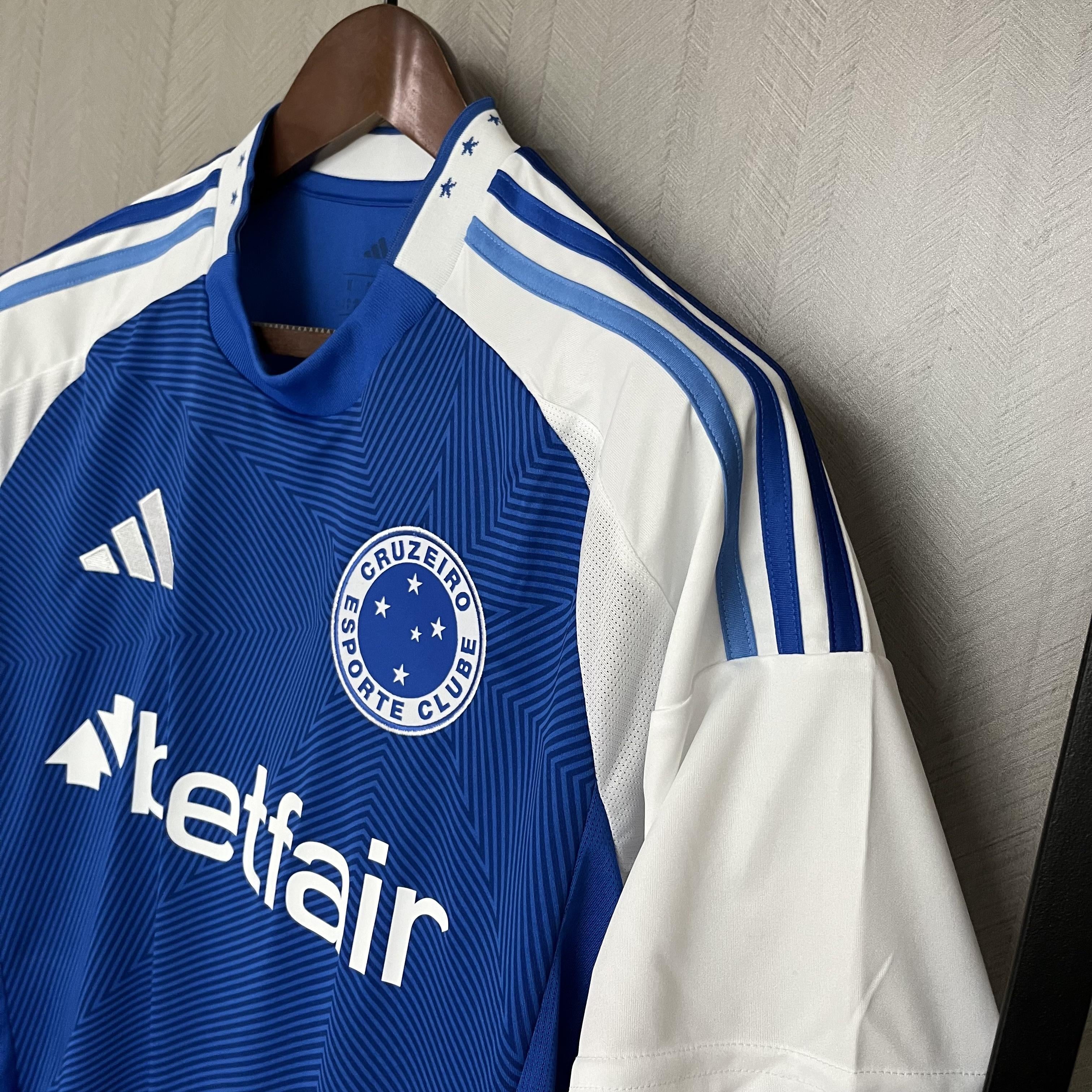 Camisa Cruzeiro Titular 25/26 - Azul e Branco