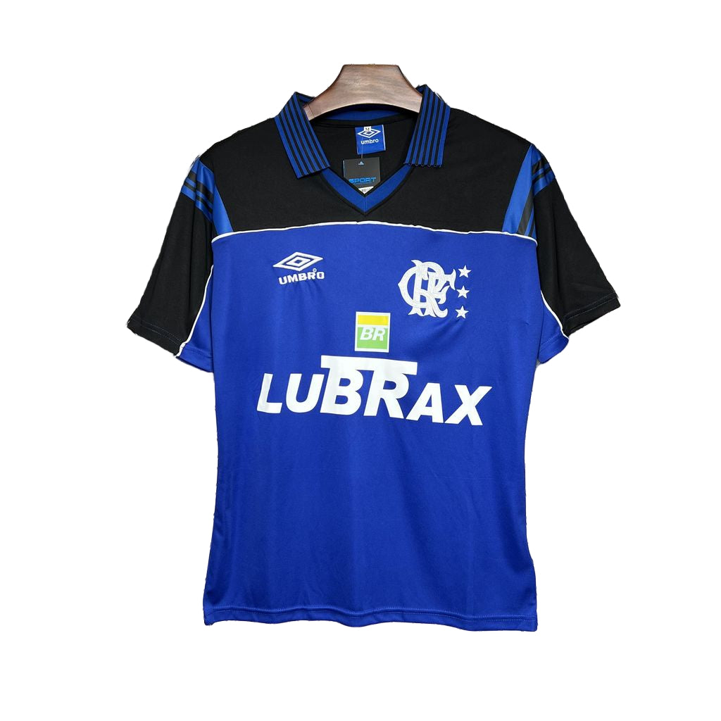 Camisa Flamengo de Goleiro 1999 - Versão Retrô Lubrax Azul
