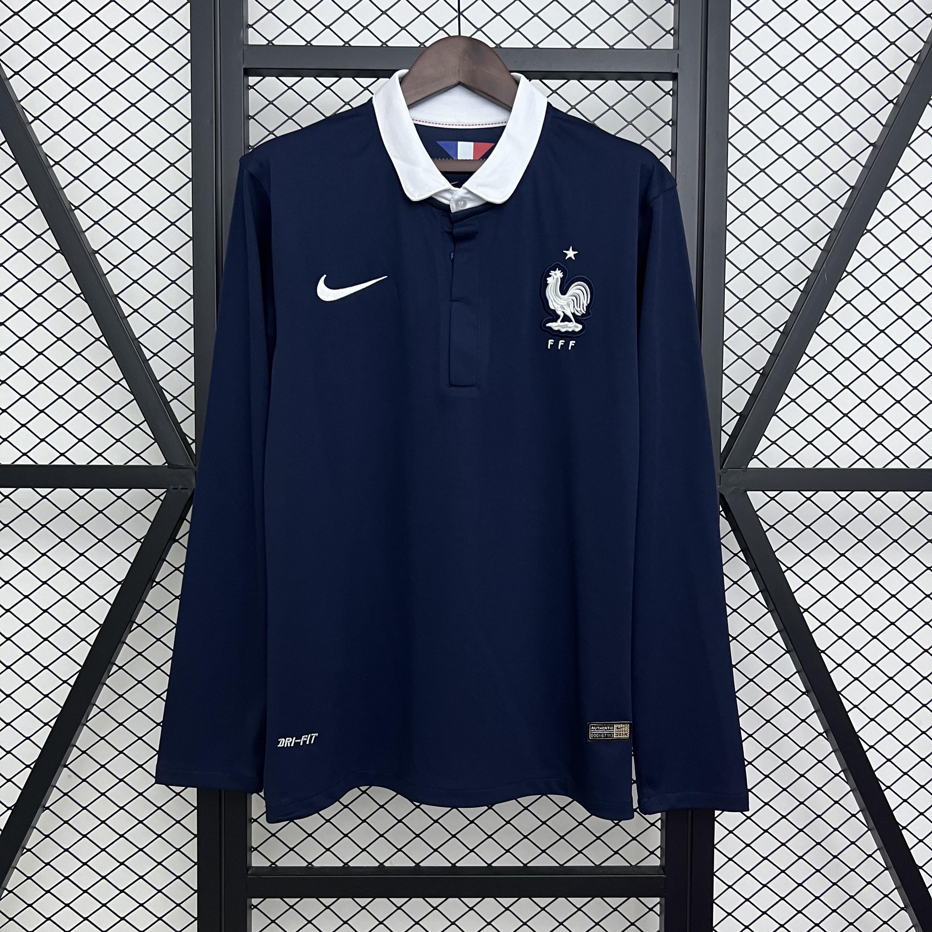 Camisa França 2014 Titular - Versão Retro Manga Longa