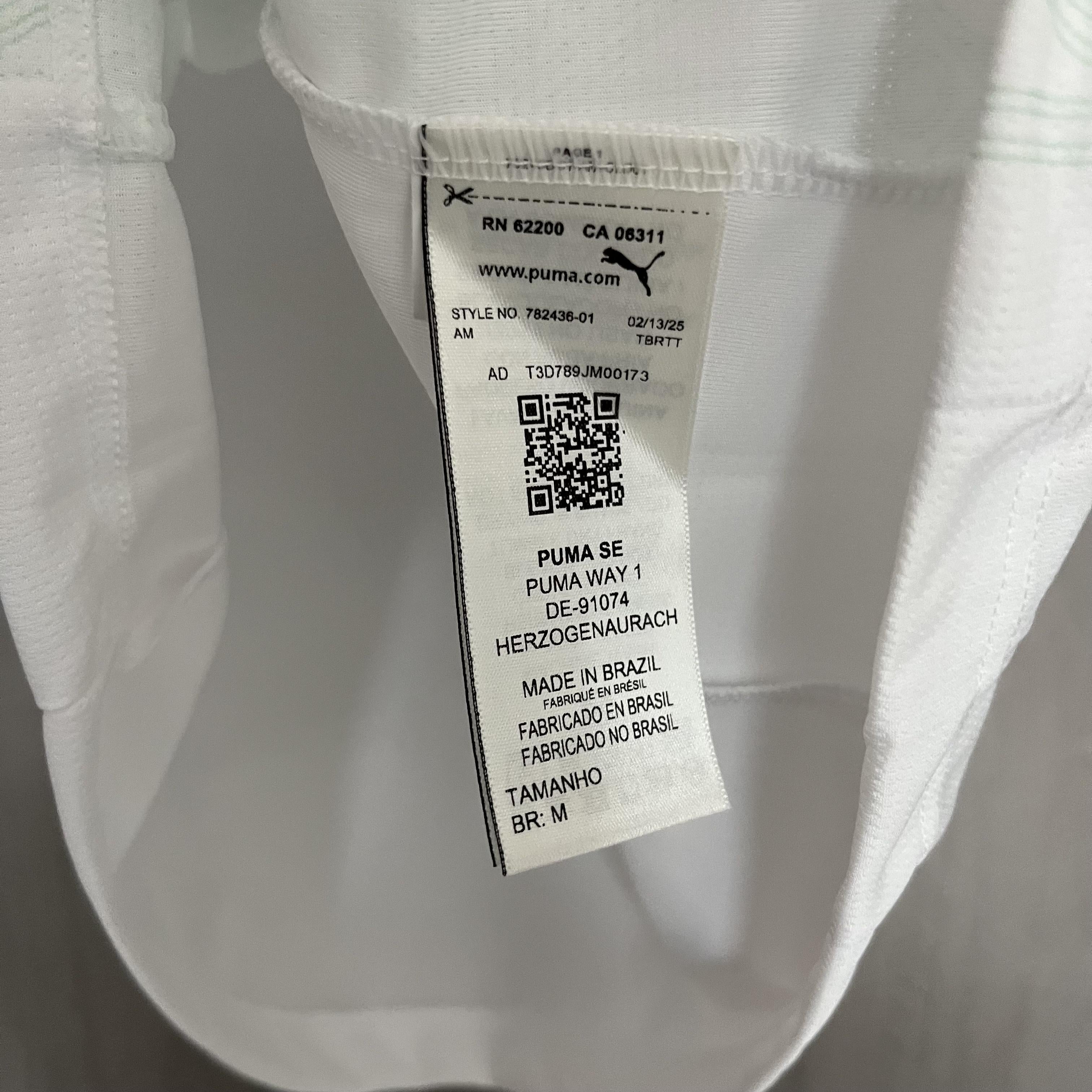 Camisa Palmeiras Fora 25/26 - Versão Feminina Baby Look Branca